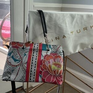 Vibrant Trina Turk Floral Print Shoulder Bag